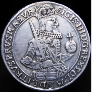 Sigismund III. Vasa, Taler 1630 II, Bromberg - schmale Büste, ohne Bogen - sehr selten