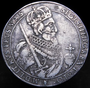 Sigismund III Vasa, Thaler 1630 II, Bydgoszcz - wide bust - very rare.