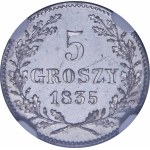 Wolne Miasto Kraków, 5 groszy 1835, Wiedeń - piękne