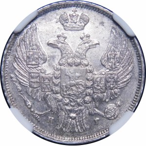 Russische Teilung, 15 Kopeken = 1 Zloty 1839 НГ, St. Petersburg - selten und schön