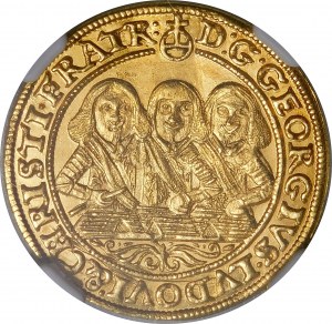 Śląsk - Księstwo legnicko-brzesko-wołowskie, Trzej bracia, Dukat 1653, Brzeg - wyśmienity