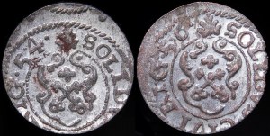 Inflanty - Pod panowaniem szwedzkim, Karol X Gustav, Szeląg 1654 i 1656, Ryga - zestaw (szt. 2)