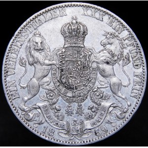 Německo, Hannover, George V, Thaler 1859 B Hannover