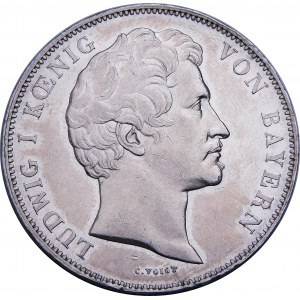 Německo, Bavorsko, Ludvík I., Dvoutalíř 1837 Mnichov - VYNIKAJÍCÍ
