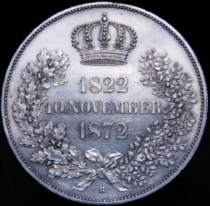 Niemcy, Saksonia, Jan V, Dwutalar pamiątkowy 1872 B Drezno
