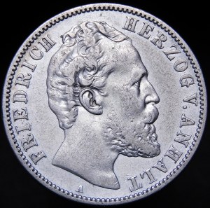 Germany, Anhalt, Frederick I, 2 marks 1876 A Berlin - RARE