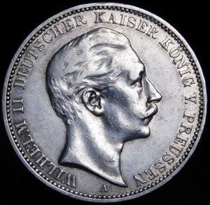Niemcy, Prusy, Wilhelm II, 3 marki 1910 A Berlin