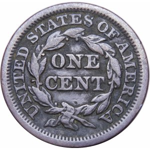 USA, 1 cent 1848 Young Head