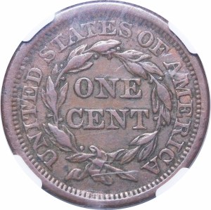 USA, 1 cent 1855 Young Head