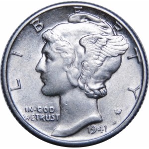 USA, 1 desetník 1941 D Mercury