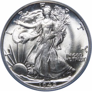 USA, 50 centů 1942 Liberty Walking