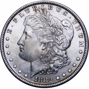 USA, 1 dolar 1882 Morganův dolar
