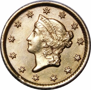 USA, $1 1853 Liberty Head