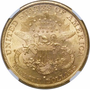 USA, 20 dolarů 1883 Double Eagle - VÝBORNÝ STAV
