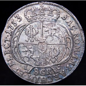 August III Saxon, Two-zloty (8 pennies) 1753 EC, Leipzig