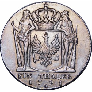 Nemecko, Prusko, Friedrich Wilhelm II, Thaler 1791 A Berlin