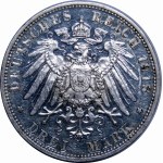 Deutschland, Sachsen, Friedrich August III, 3 Mark 1913 E Muldenhütten