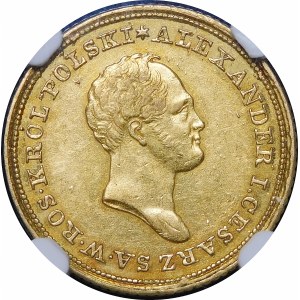 Kongresové kráľovstvo, Alexander I, 25 zlatých 1823 IB, Varšava - rarita