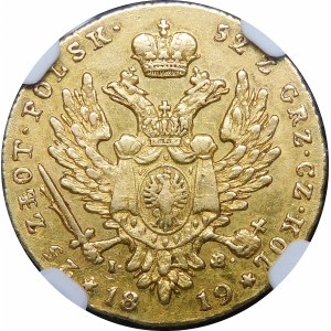 Kongresové kráľovstvo, Alexander I, 25 zlotých 1819 IB, Varšava