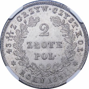 November Uprising, 2 zloty 1831 KG - exquisite