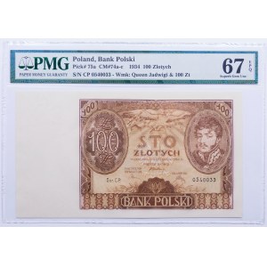 100 zlatých 1934 séria. CP.