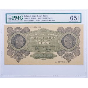 10 000 polských marek 1922 ser. A