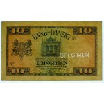 10 Gulden 1924 WMG SPECIMEN - FRONT PROF - ONE
