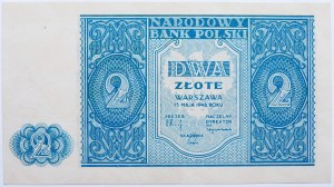 2 złote 1946 w kolorze niebieskim - ZJAWISKOWE i RZADKIE