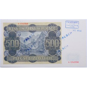 500 zloty 1940 - LONDON FALSE - A 13.....