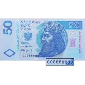 50 złotych 1994 ser. GG 8888888 - SOLID