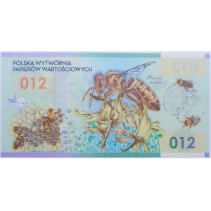 Testovacia bankovka PWPW - HONEY BEE 012