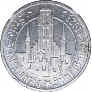 5 guldenů 1923 Kostel - VYNIKAJÍCÍ