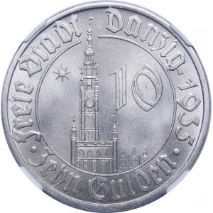 10 Gulden 1935 Rathaus - AUSGEZEICHNET