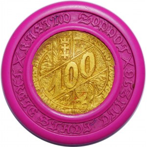 Žeton kasina SOPOT (Zoppot) 100 guldenů - Svobodné město Gdaňsk - VELMI RARITNÍ