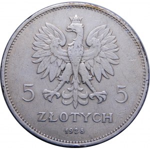5 złotych Nike 1928 BZM Bruksela