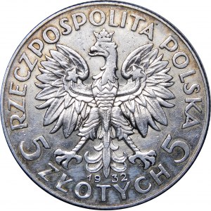 5 złotych Głowa Kobiety 1932 ZZM Warszawa