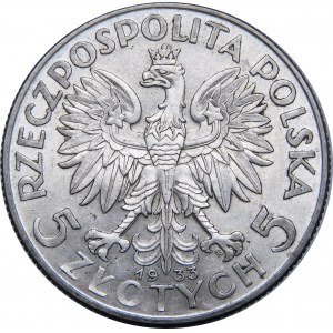 5 złotych Głowa Kobiety 1933