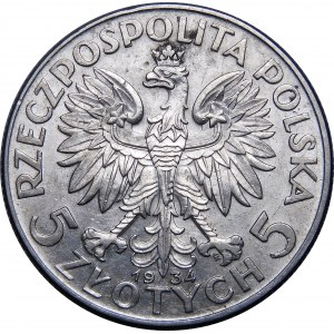 5 złotych Głowa Kobiety 1934