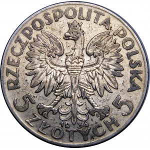 5 złotych Głowa Kobiety 1934