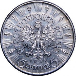 5 zlatých Pilsudski 1934
