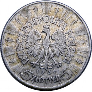 5 zlatých Pilsudski 1936