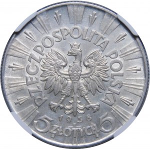 5 zlatých Pilsudski 1938