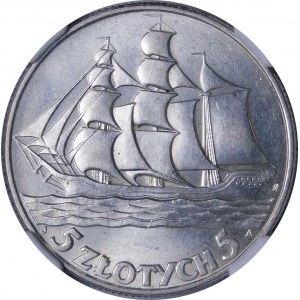 5 złotych Żaglowiec 1936