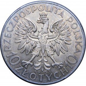 10 złotych Głowa Kobiety 1933