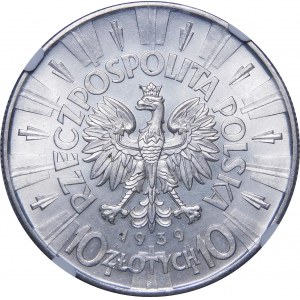 10 gold Pilsudski 1939 - EXCELLENT