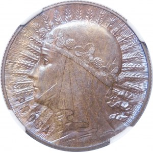 SAMPLE 5 Gold Kopf einer Frau 1933 Bronze - GREAT