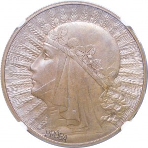 PRÓBA 10 złotych Głowa Kobiety 1932 BRĄZ - NAKŁAD 10 SZTUK