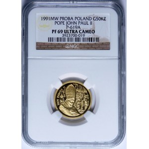 SAMPLE 50000 gold 1991 Johannes Paul II