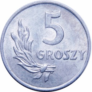 5 pennies 1949 - aluminum