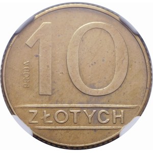 PRÓBA 10 złotych 1989 - MOSIĄDZ